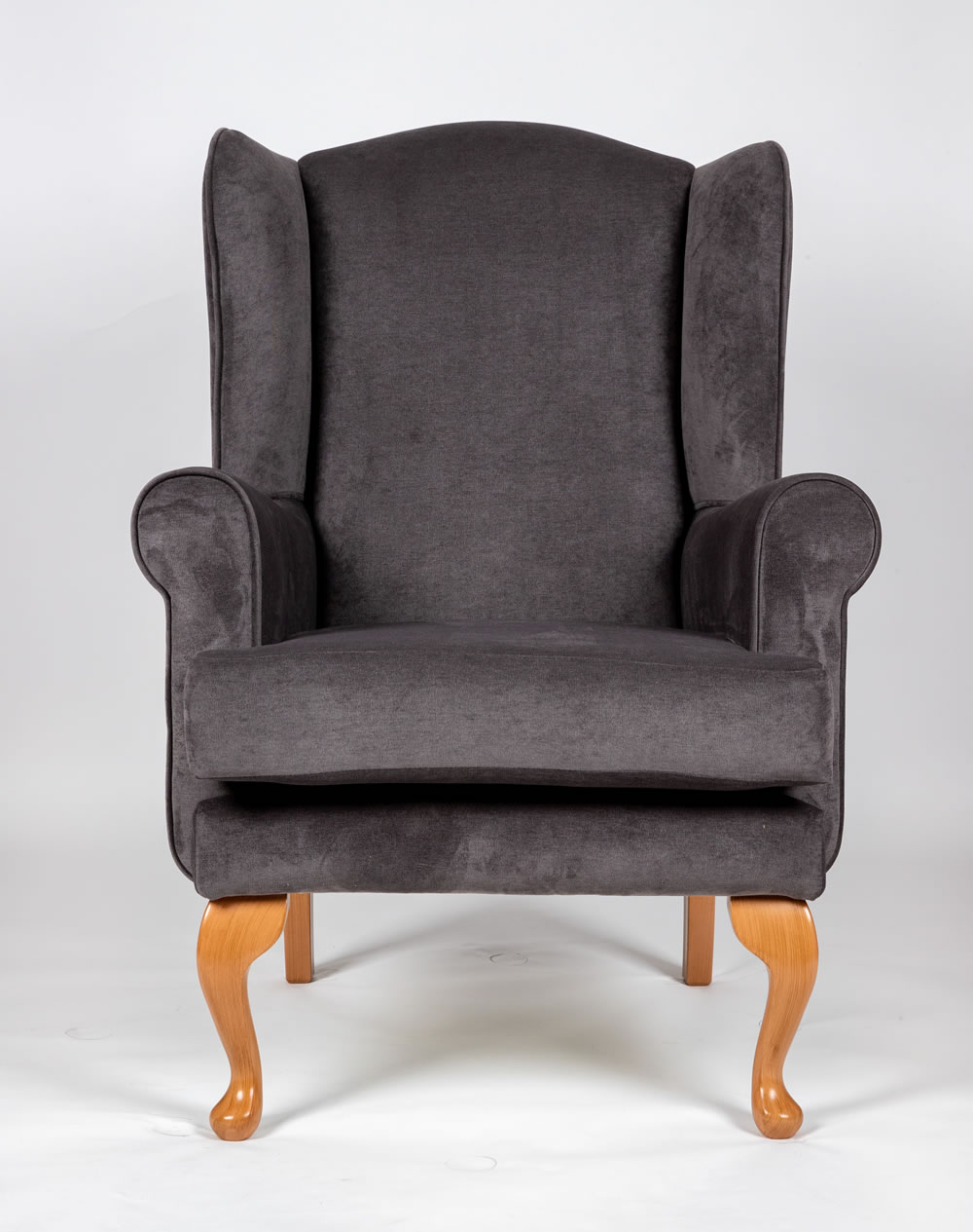 High back deals winged armchair