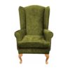 Alexander extra high back chair front view in Pistachio